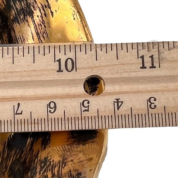 Vintage Hand-Painted Stangl Black Gold Bowl With Scalloped Edge Design - Picture 7 of 7